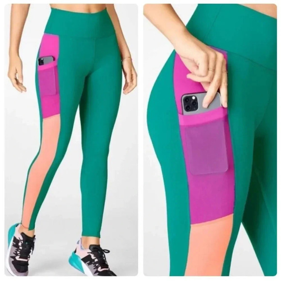 Fabletics On-The-Go PowerHold High-Waisted Leggings - Picture 1 of 13